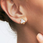 Oil Frame Vintage Gemstone Stud Earrings AmberLollipop