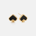 Oil Frame Vintage Gemstone Stud Earrings AmberLollipop