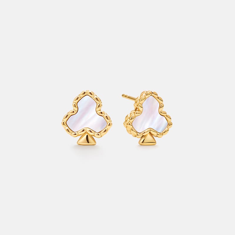 Oil Frame Vintage Gemstone Stud Earrings AmberLollipop