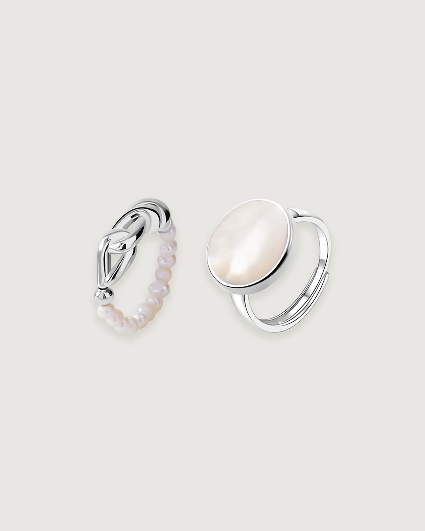 Pearl Ring Set - Amber lollipop