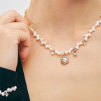 Personalized Cat Butterfly Pearl Necklace AmberLollipop