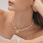 Personalized Lucky & Love Pearl Necklace AmberLollipop