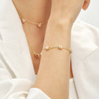 Pink Mother of Pearl Bracelet AmberLollipop