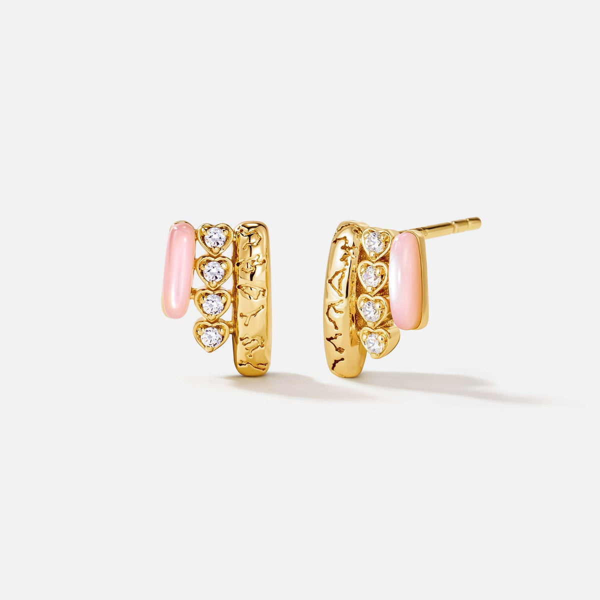 Pink Mother of Pearl Earrings AmberLollipop