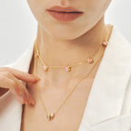 Pink Mother of Pearl Necklace AmberLollipop