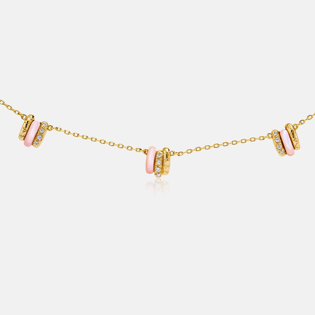 Pink Mother of Pearl Necklace AmberLollipop