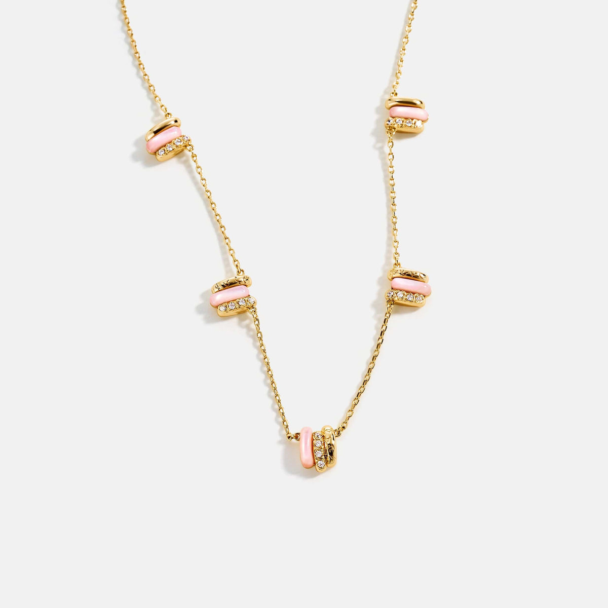 Pink Mother of Pearl Necklace AmberLollipop