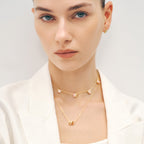 Pink Mother of Pearl Pendant Necklace AmberLollipop