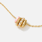Pink Mother of Pearl Pendant Necklace AmberLollipop