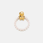 Playful Cat Pearl Beaded Ring AmberLollipop