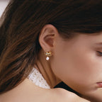 Playful Cat Pearl Earrings AmberLollipop