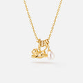 Playful Cat Pearl Necklace AmberLollipop
