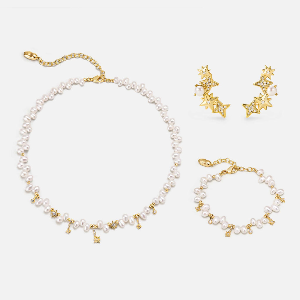 Polaris Celestial Pearl Jewelry Set AmberLollipop