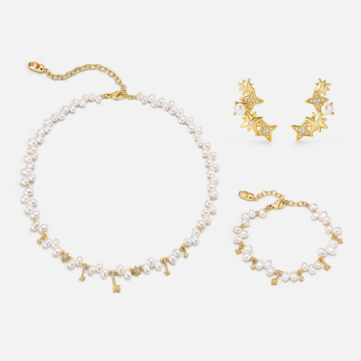 Polaris Celestial Pearl Jewelry Set AmberLollipop