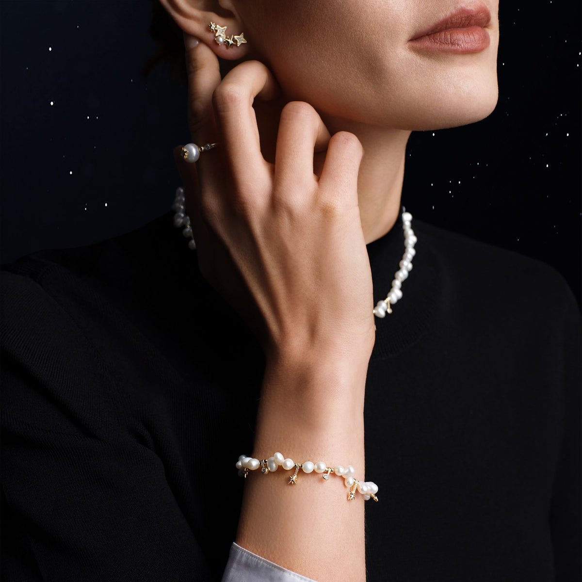 Polaris Celestial Pearl Jewelry Set AmberLollipop