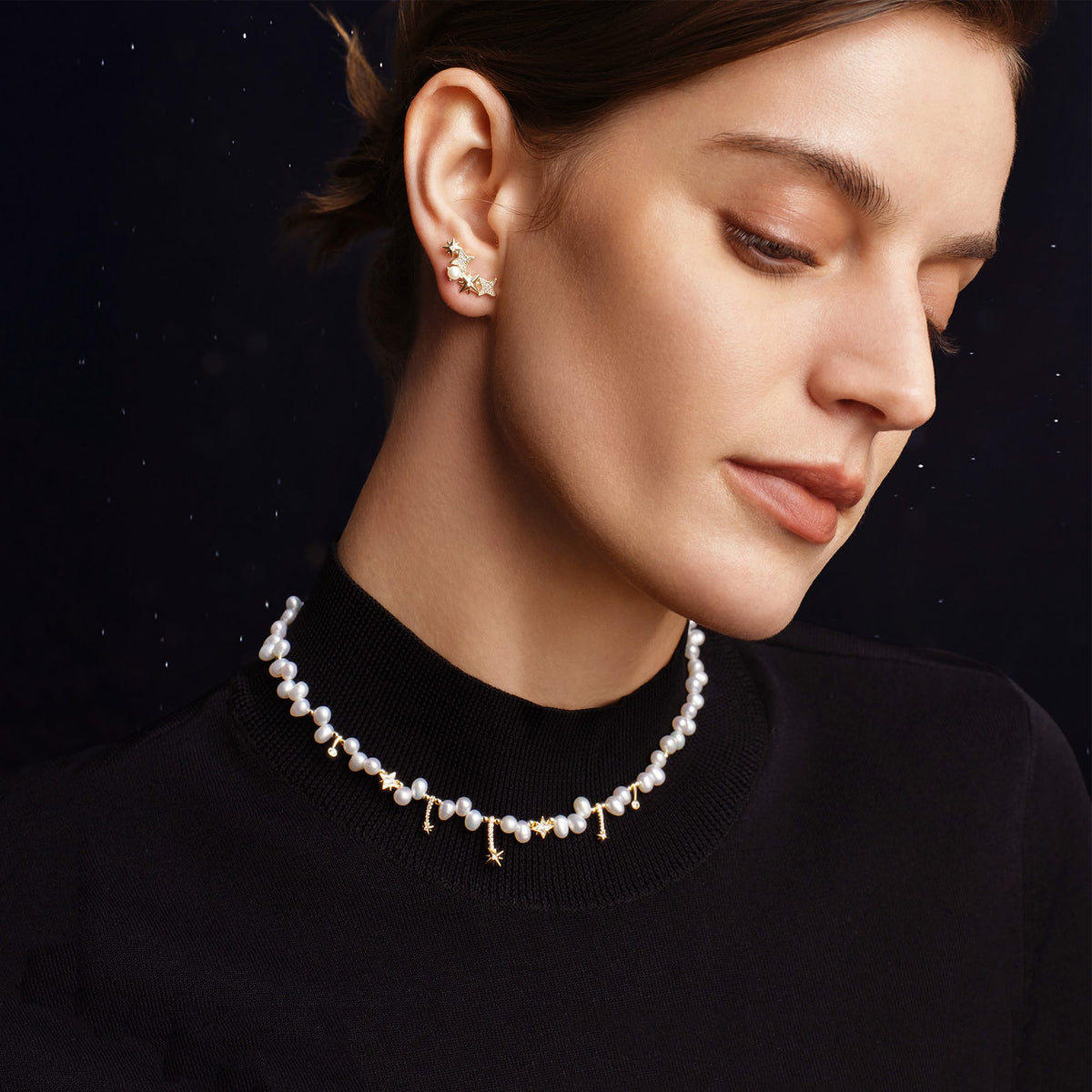 Polaris Celestial Pearl Jewelry Set AmberLollipop