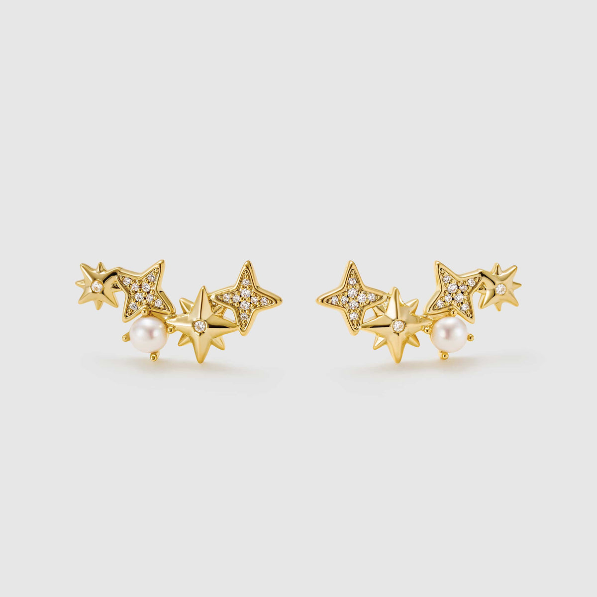 Polaris Pearl Stud Earrings AmberLollipop