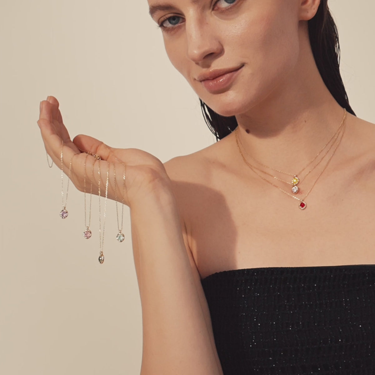 Birthstone CZ Necklace