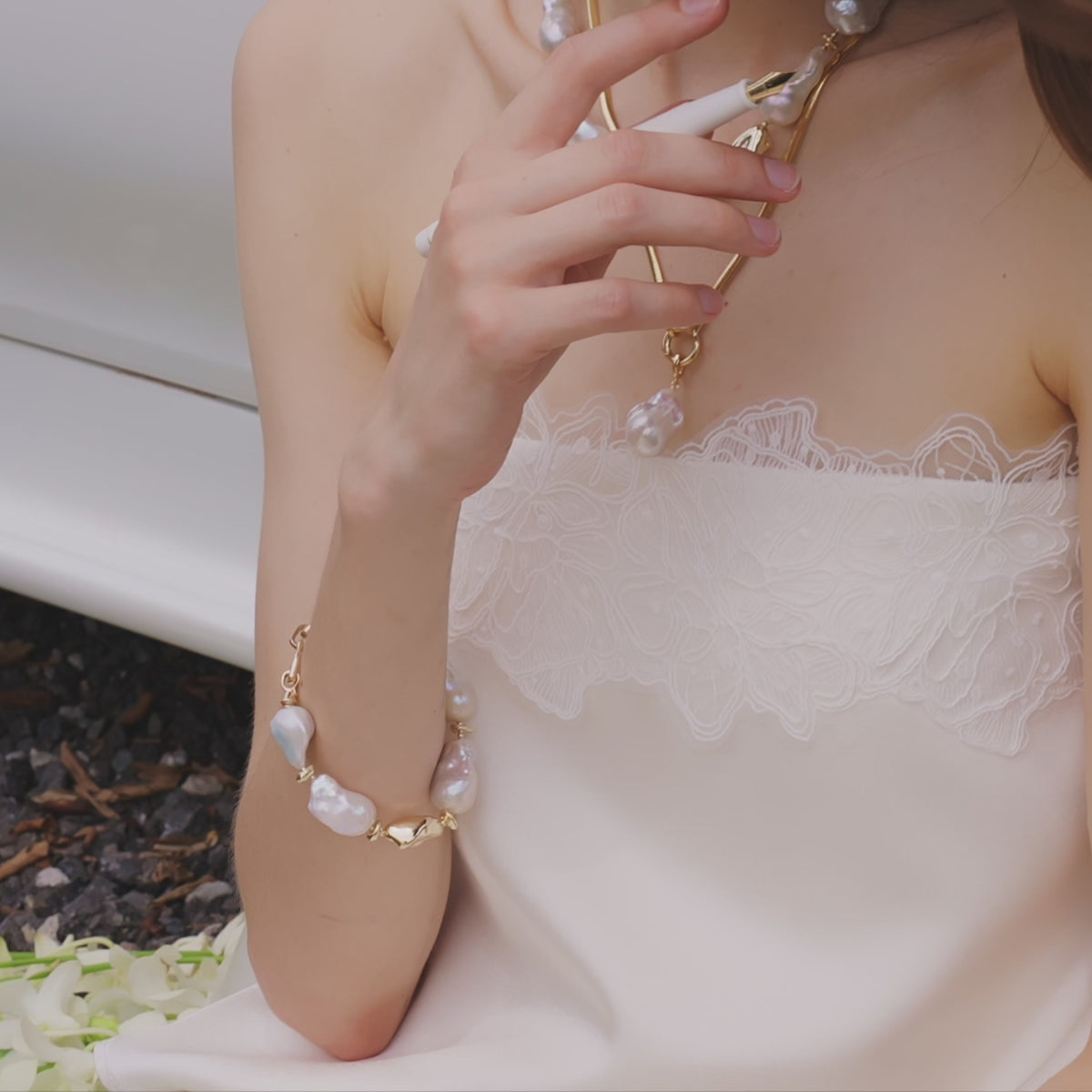 Sea Breeze Baroque Pearl Bracelet