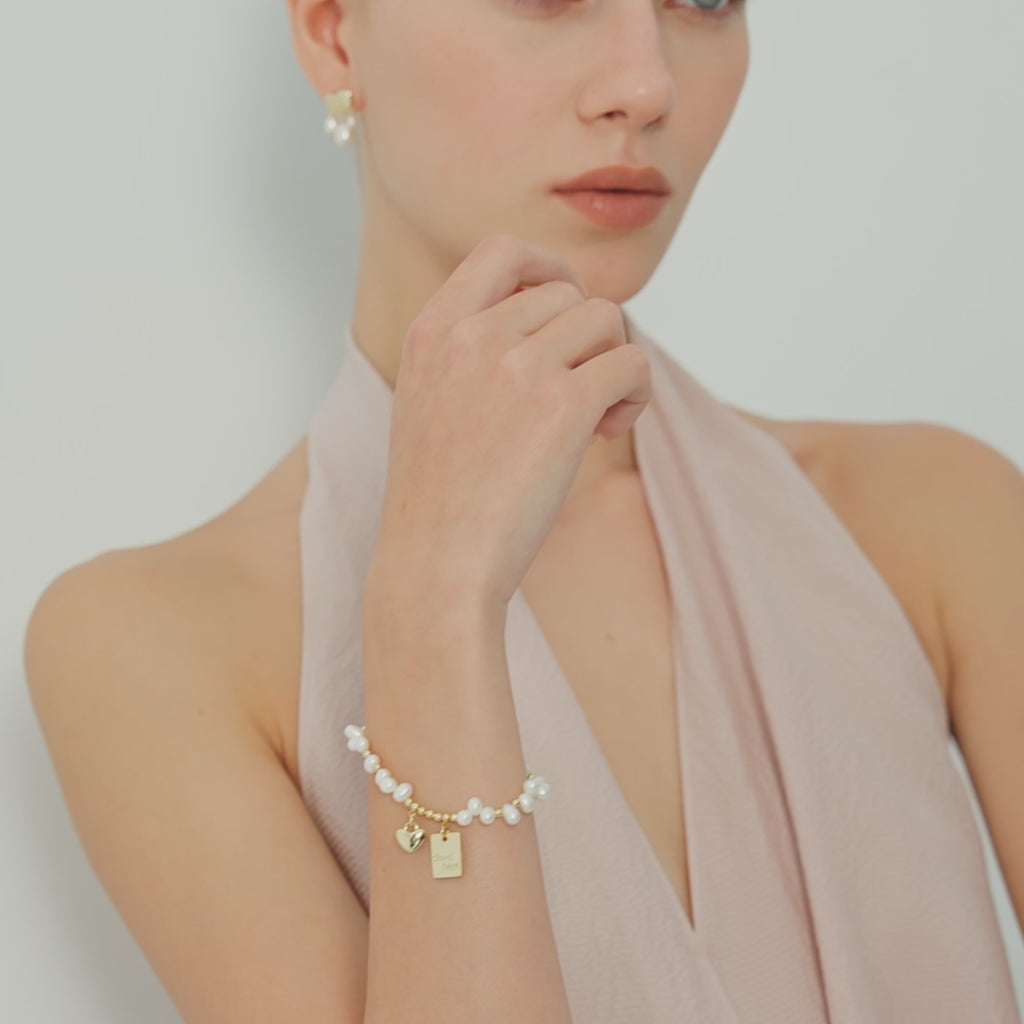 Lucky & Love Pearl Bracelet