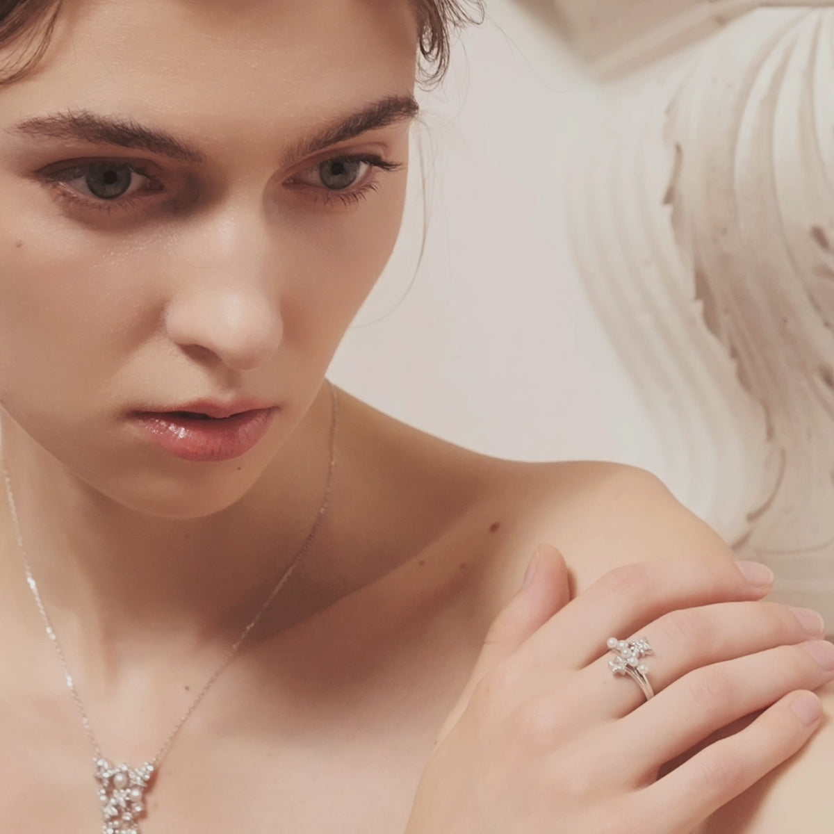 Celestial Double Star Open Ring