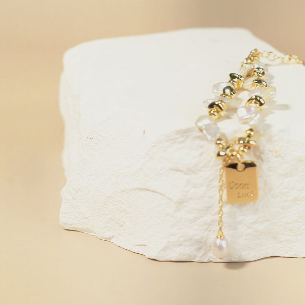Good Luck Keshi Pearl Bracelet
