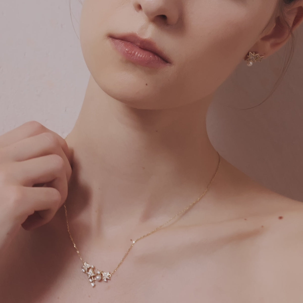 Celestial Triple Star Necklacec