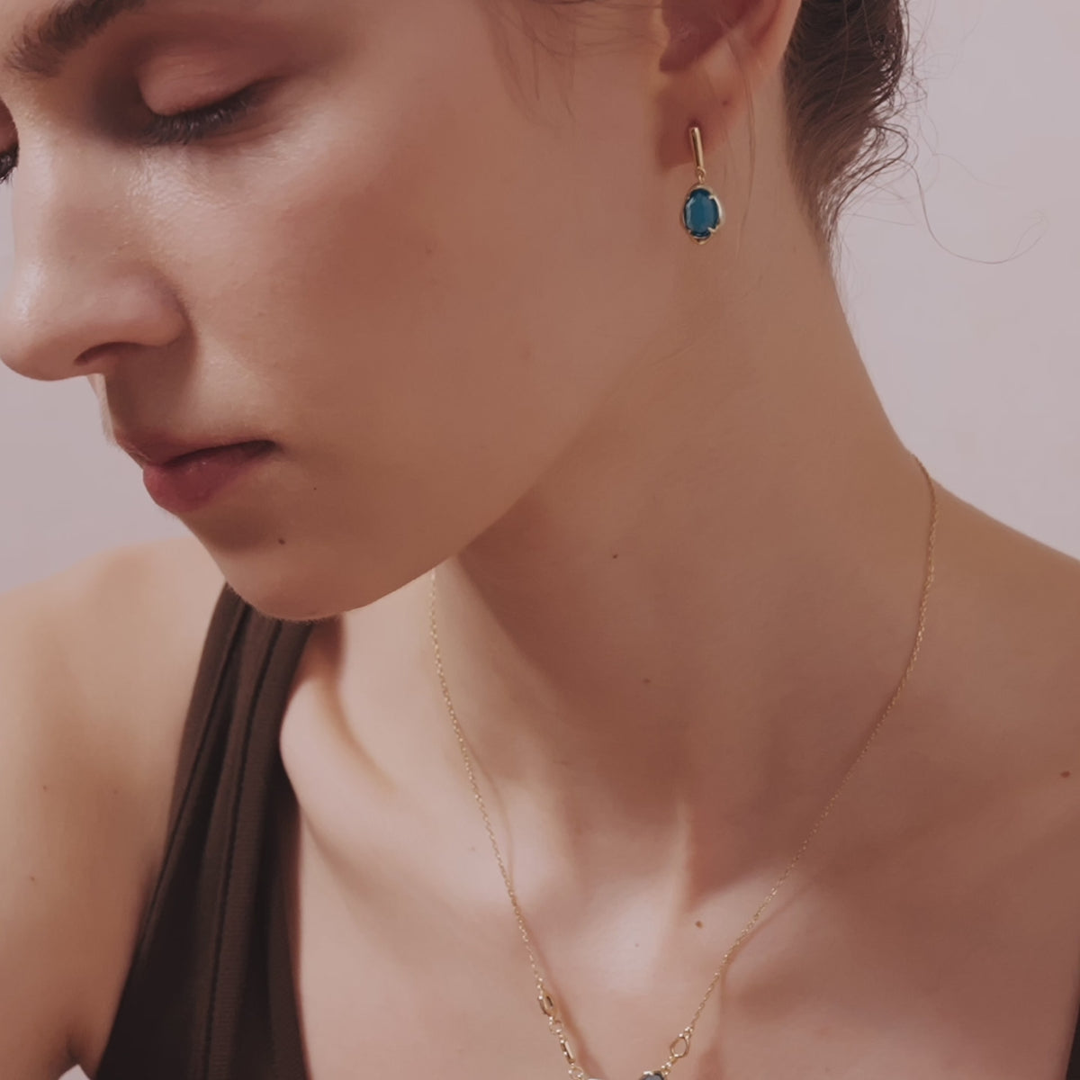 Blue Topaz Drop Earrings