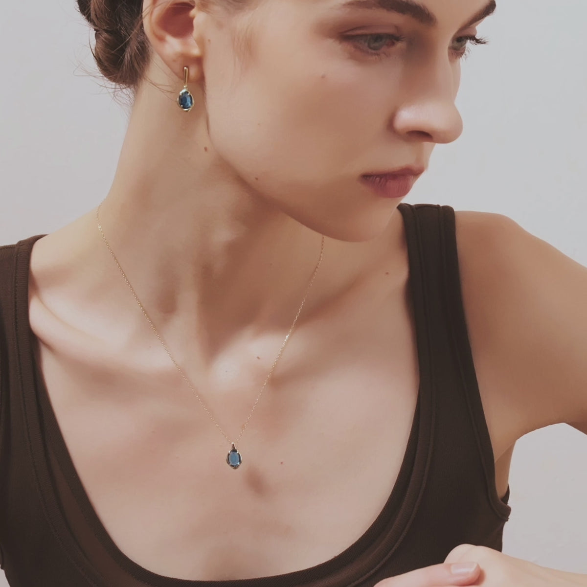 Blue Topaz Pendant Necklace