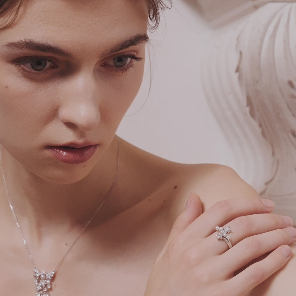 Celestial Double Star Open Ring