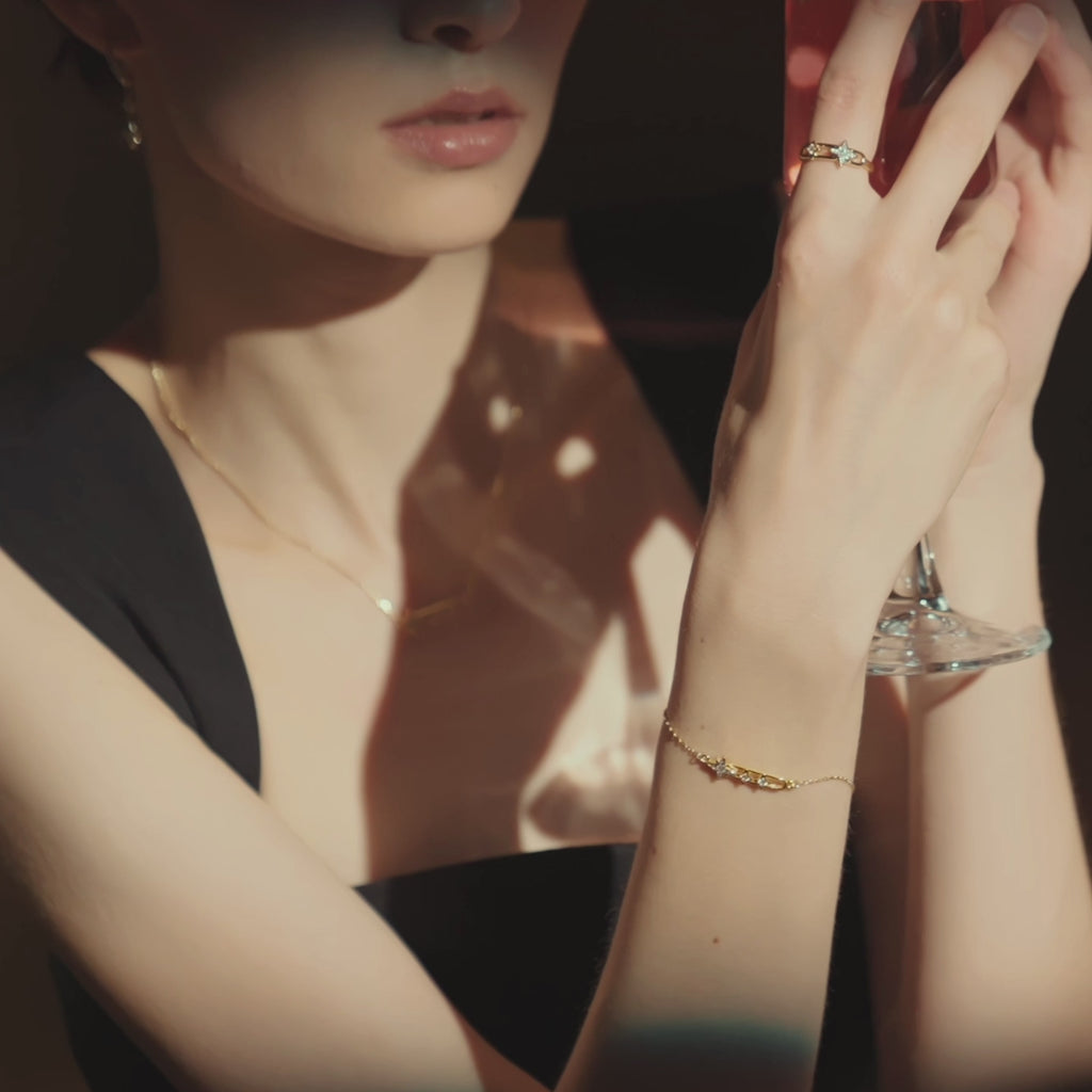 Celestial Star Paperclip Bracelet