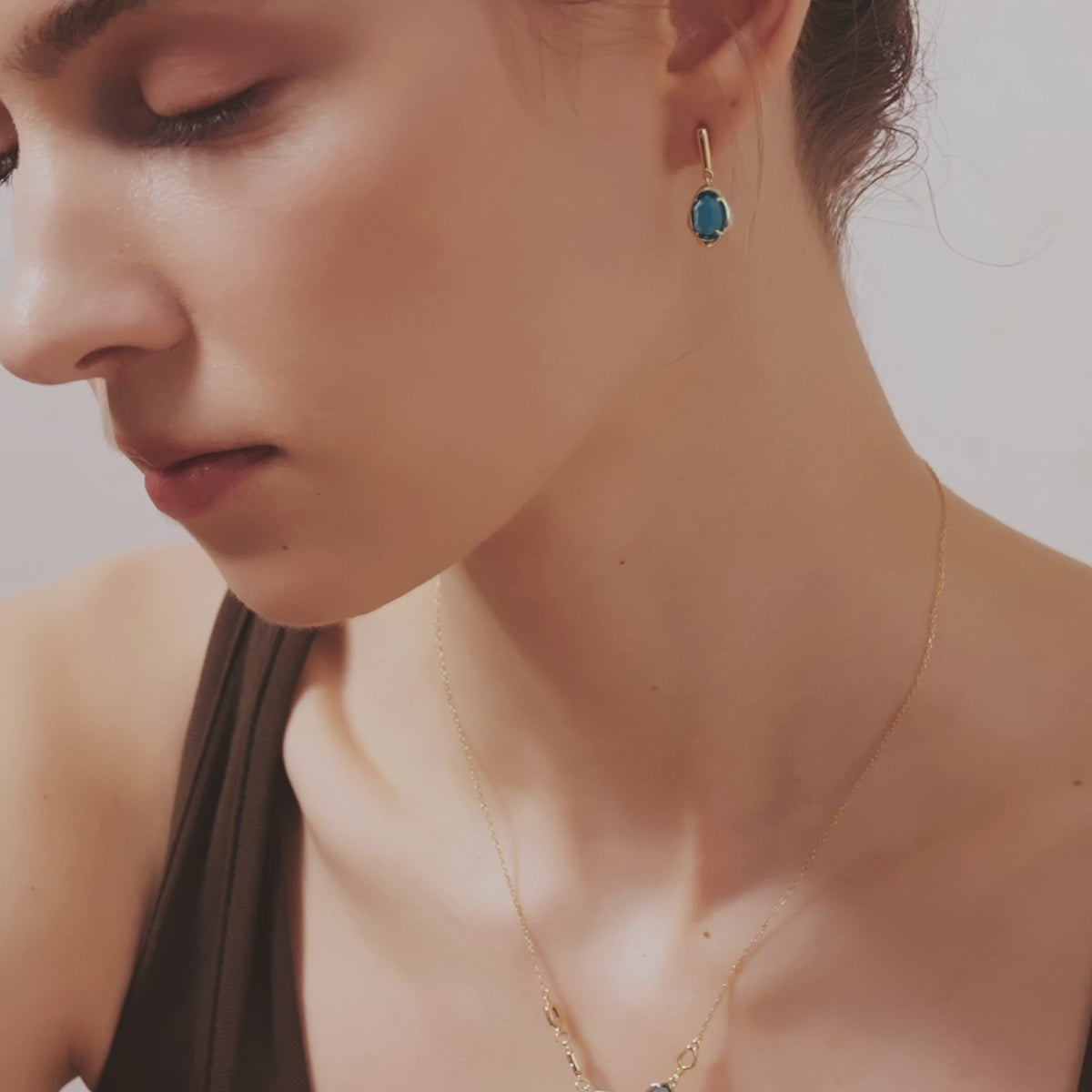 Blue Topaz Drop Earrings