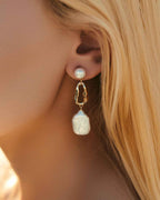 Purple Baroque Pearl Earring