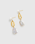 Purple Baroque Pearl Earring - Amber Lollipop