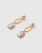 Purple Baroque Pearl Earring - Amber Lollipop