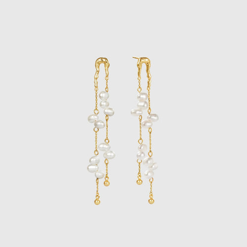 Radiant Coastal Strand Earrings - Amber Lollipop