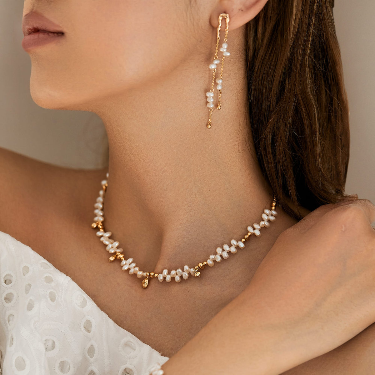 Radiant Coastal Strand Pearl Earrings AmberLollipop