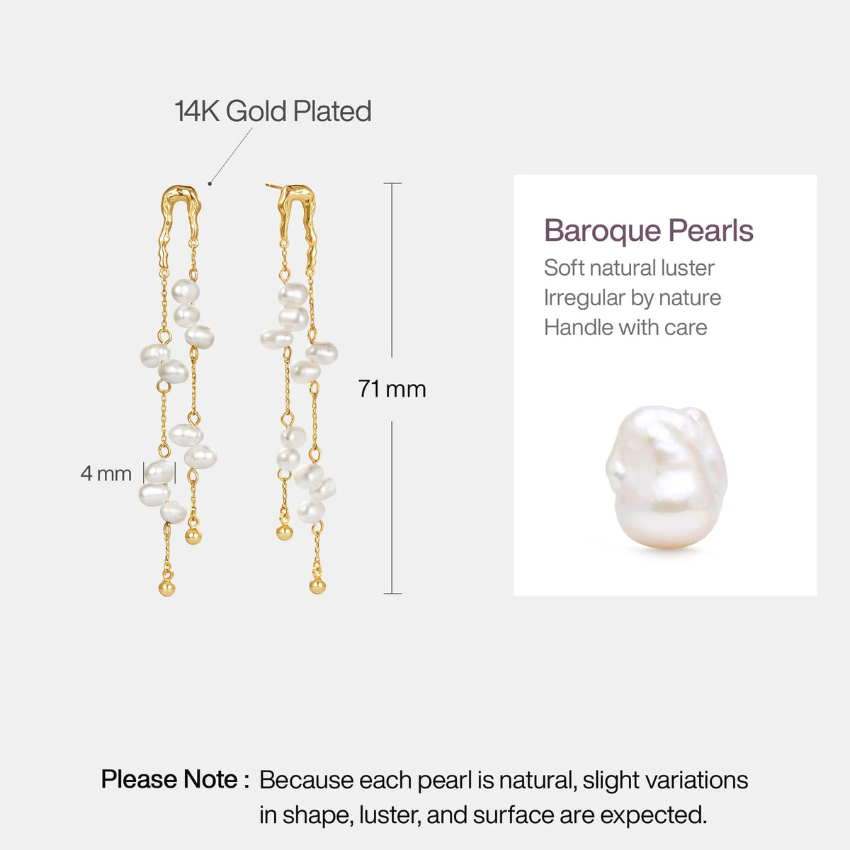Radiant Coastal Strand Pearl Earrings AmberLollipop