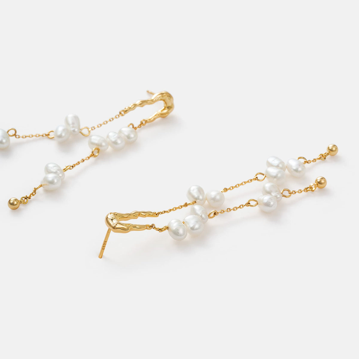 Radiant Coastal Strand Pearl Earrings AmberLollipop