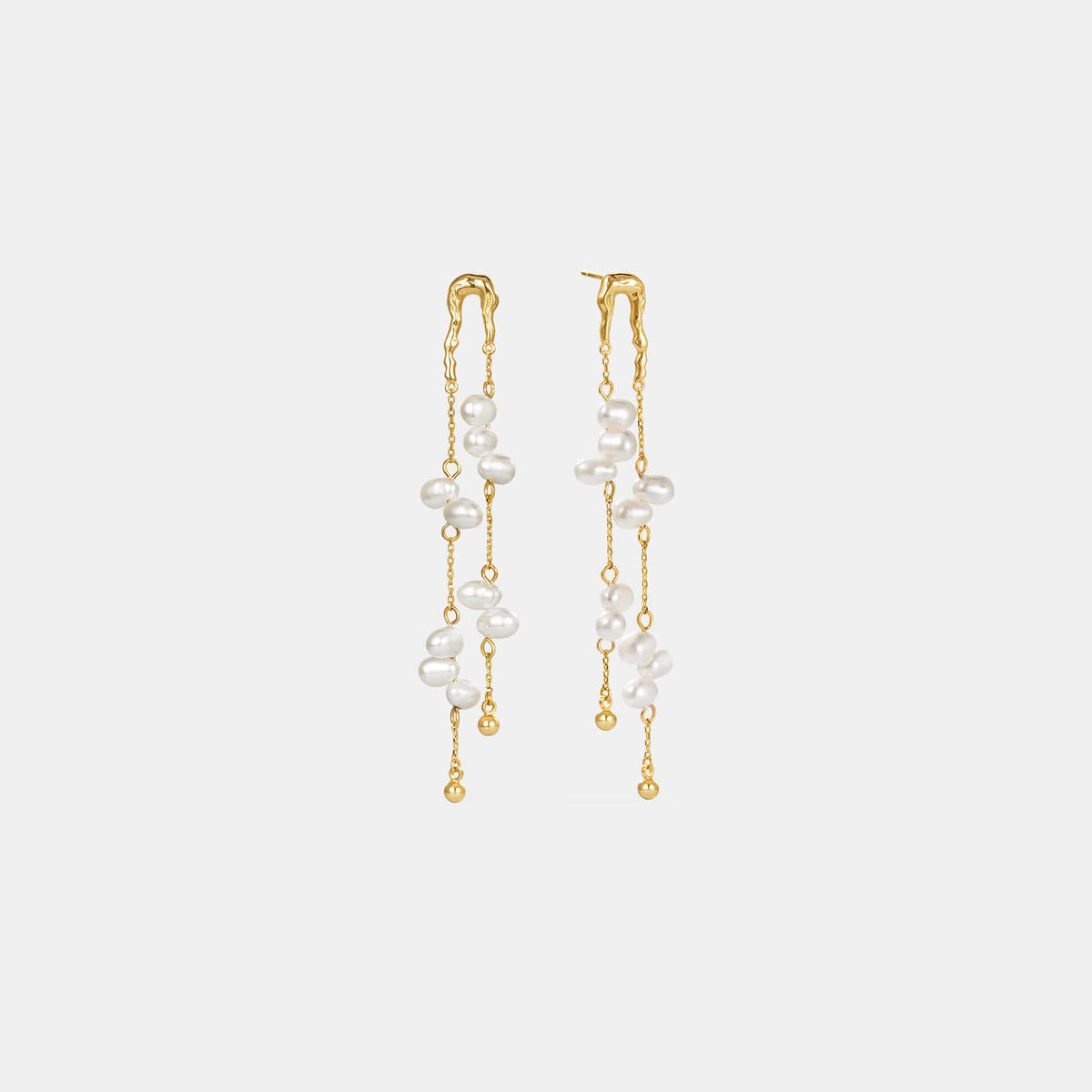 Radiant Coastal Strand Pearl Earrings AmberLollipop