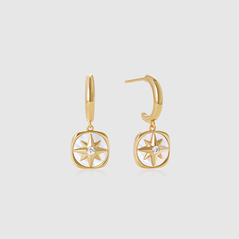 Radiant Star Hoop Earrings AmberLollipop