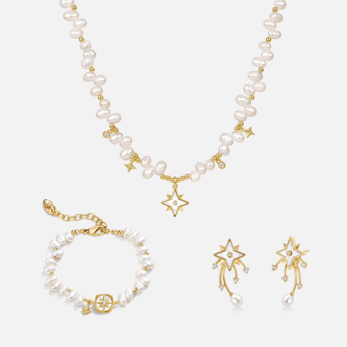 Radiant Star Pearl Jewelry Set AmberLollipop