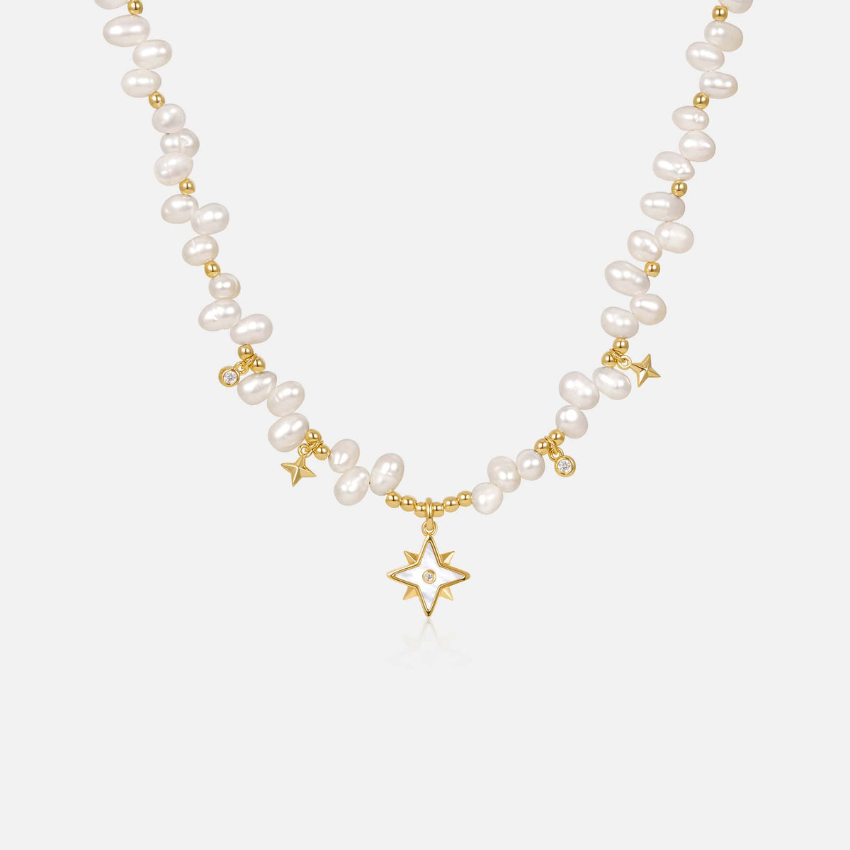 Radiant Star Pearl Necklace AmberLollipop