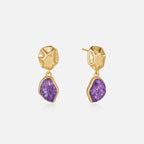 Raw Amethyst  Earrings AmberLollipop