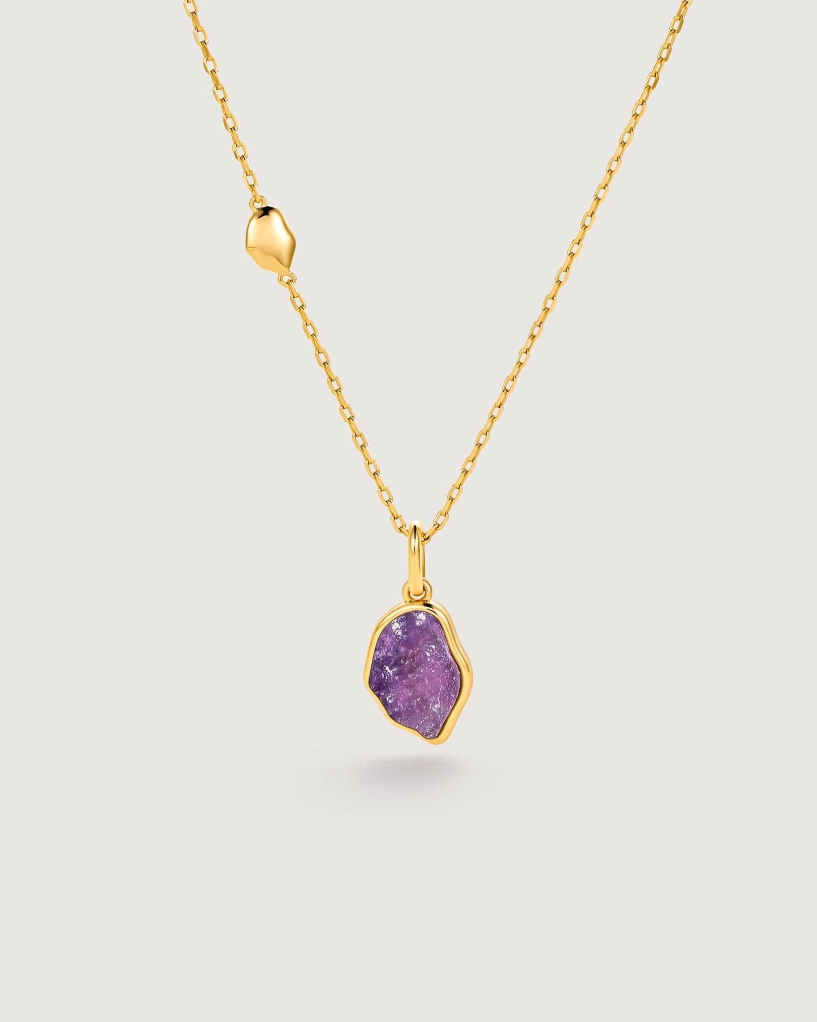 Raw Amethyst Necklace - Amber lollipop