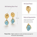 Raw Aquamarine Earrings AmberLollipop