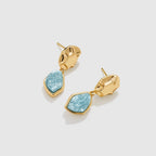 Raw Aquamarine Earrings - Amber Lollipop