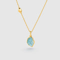Raw Aquamarine Necklace - Amber Lollipop