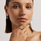Raw Aquamarine Open Ring AmberLollipop