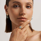 Raw Aquamarine Open Ring